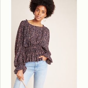 Anthropologie Nichola Peplum blouse